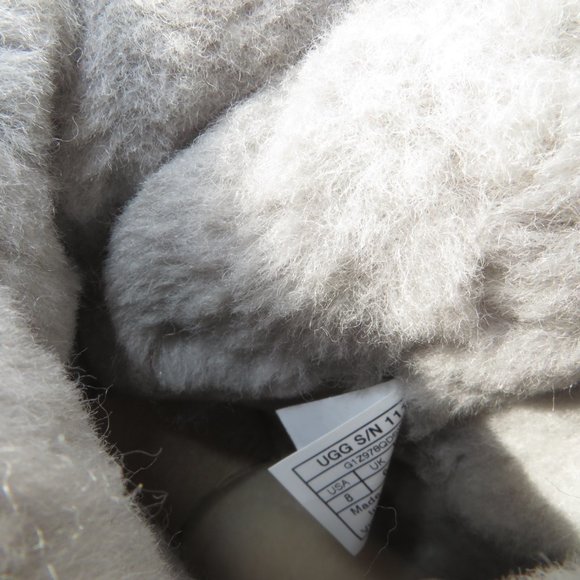 UGG Boots Women's Classic Short Charm 8 NEW Gray SEL Sheepskin Suede NIB - Picture 11 of 16